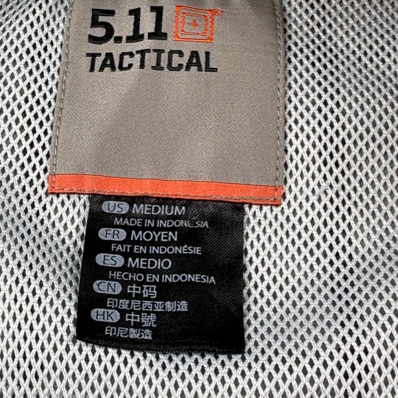 5.11 Tactical Nate Shirt M Gray Lunar Plaid‎ Snap Lightweight Rugged Tactical - Picture 4 of 12